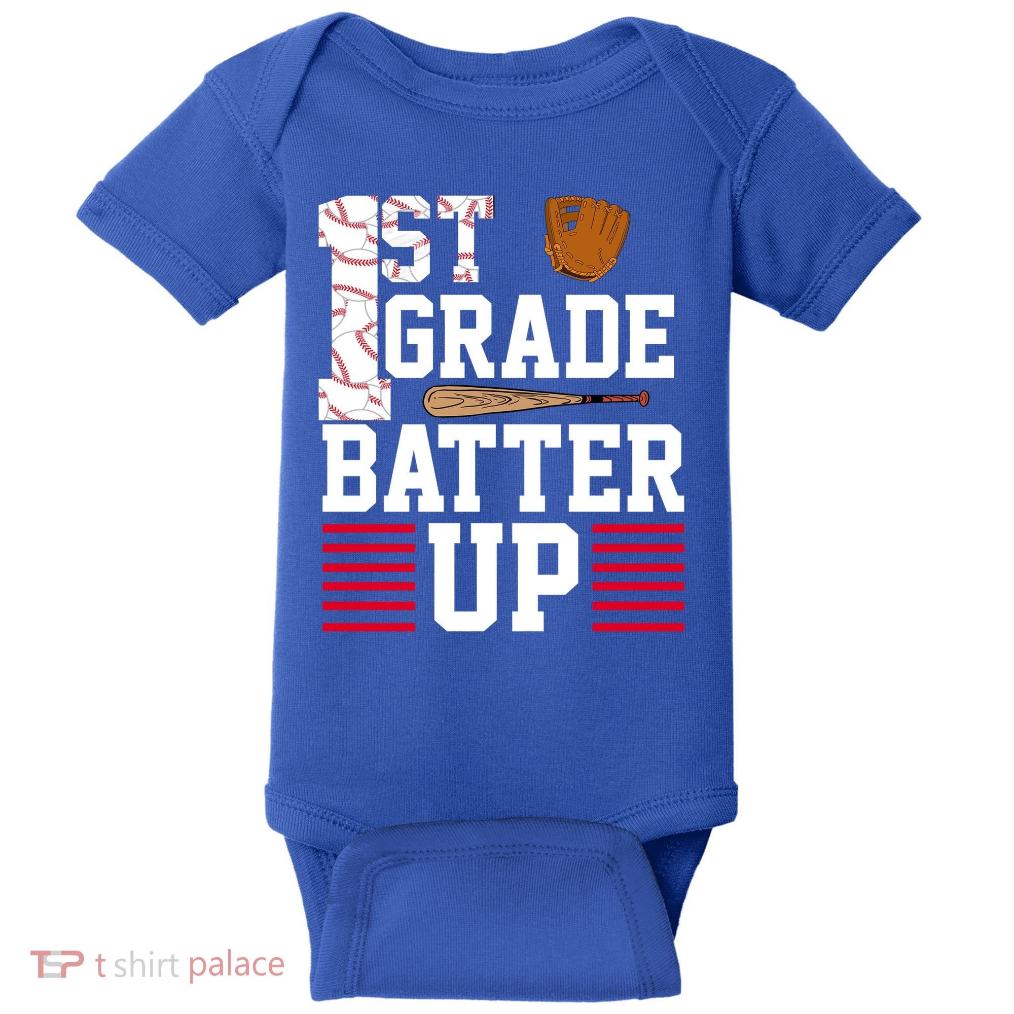1st Grade Batter Up Baby Bodysuit