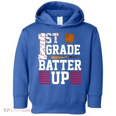 1st Grade Batter Up Toddler Hoodie