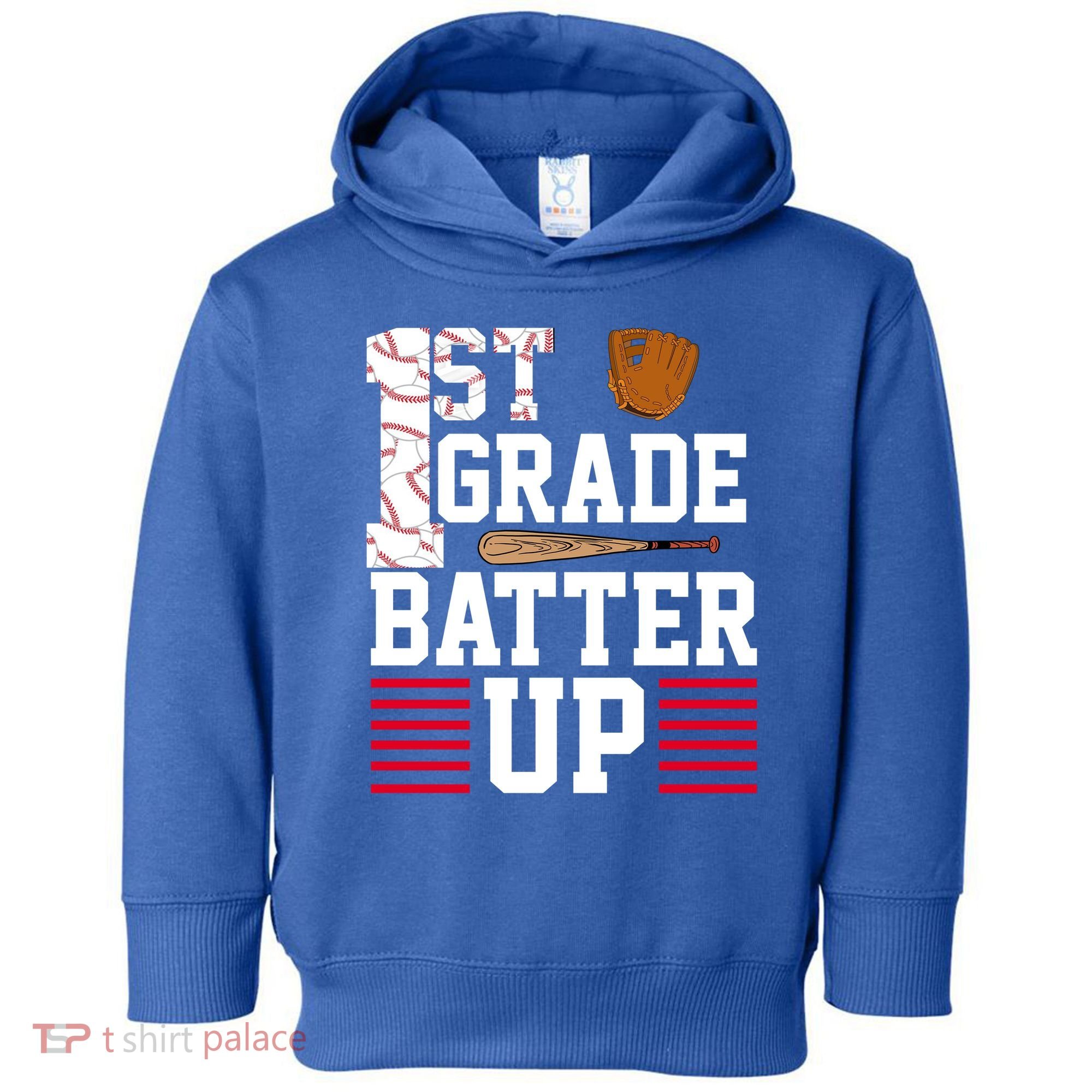 1st Grade Batter Up Toddler Hoodie