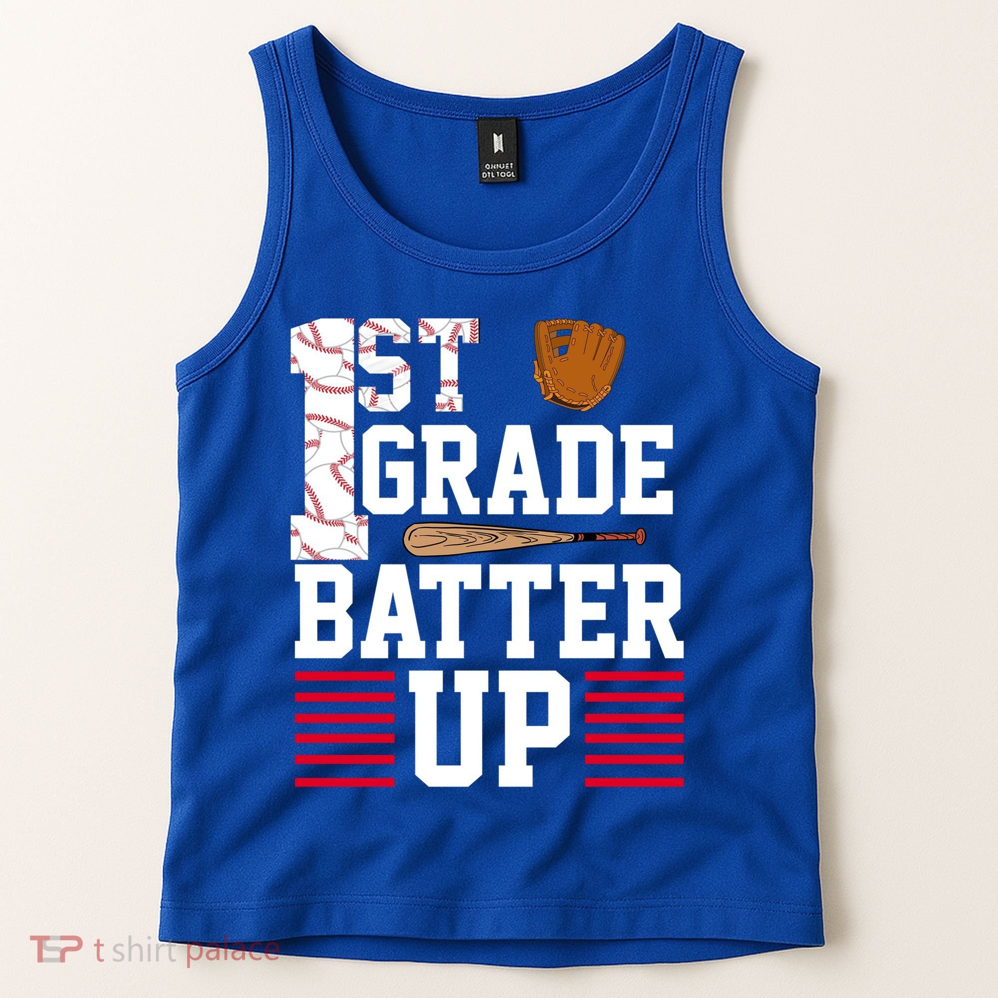 1st Grade Batter Up Tank Top