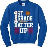 1st Grade Batter Up Kids Sweatshirt thumb 0