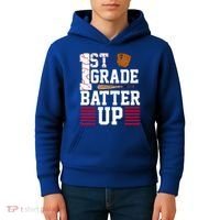 1st Grade Batter Up Kids Hoodie thumb 4