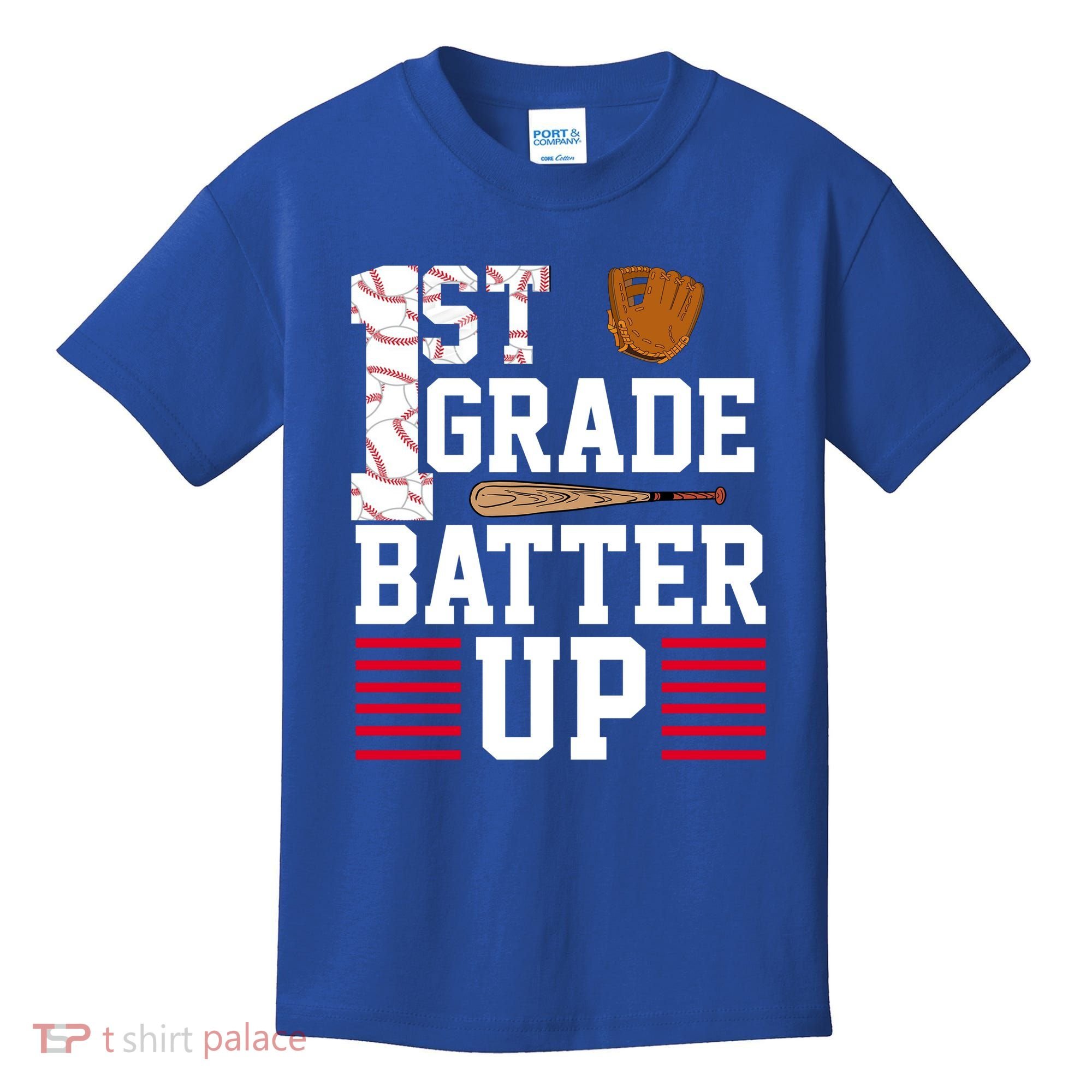 1st Grade Batter Up Kids T-Shirt