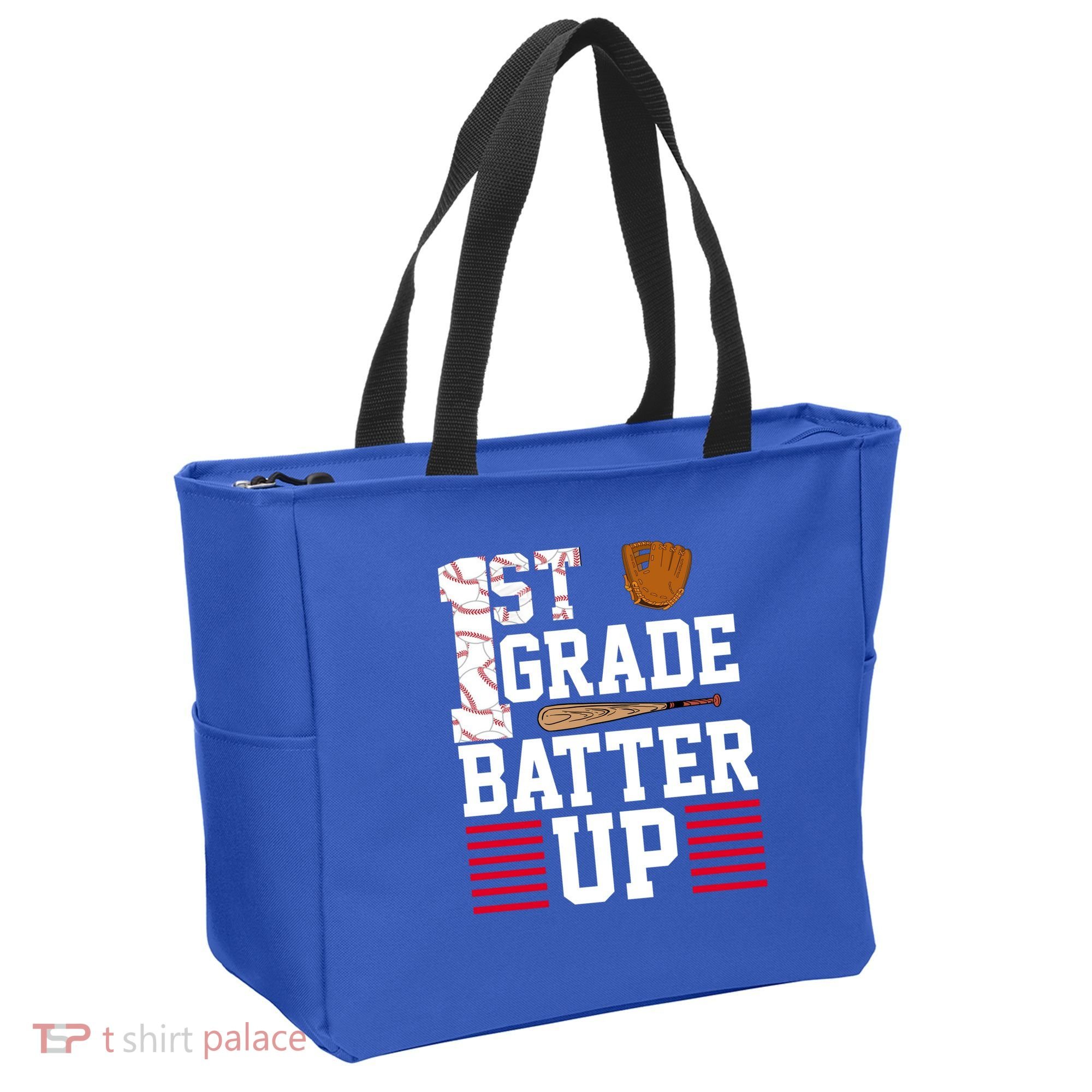1st Grade Batter Up Tote Bag