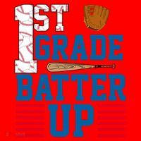 1st Grade Batter Up Santa Hat thumb 1