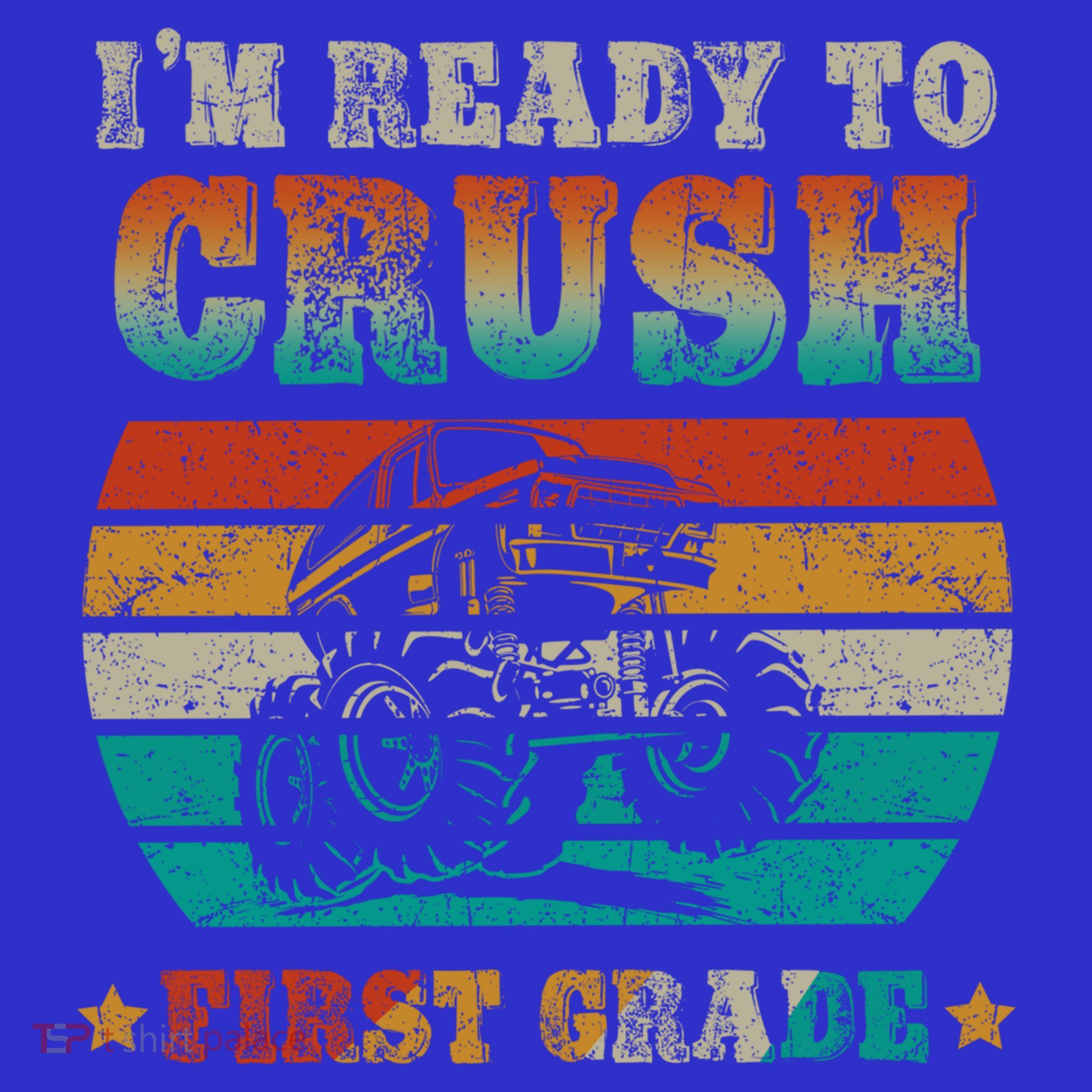 1st Grade Back To School Crush First Grade Monster Truck Boy Cute Gift Mousepad