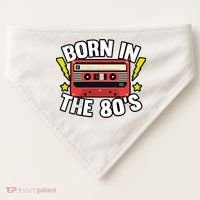 1980 Generation Cassette Retro Party Costume 80S Bro 80S USA-Made Doggie Bandana thumb 0