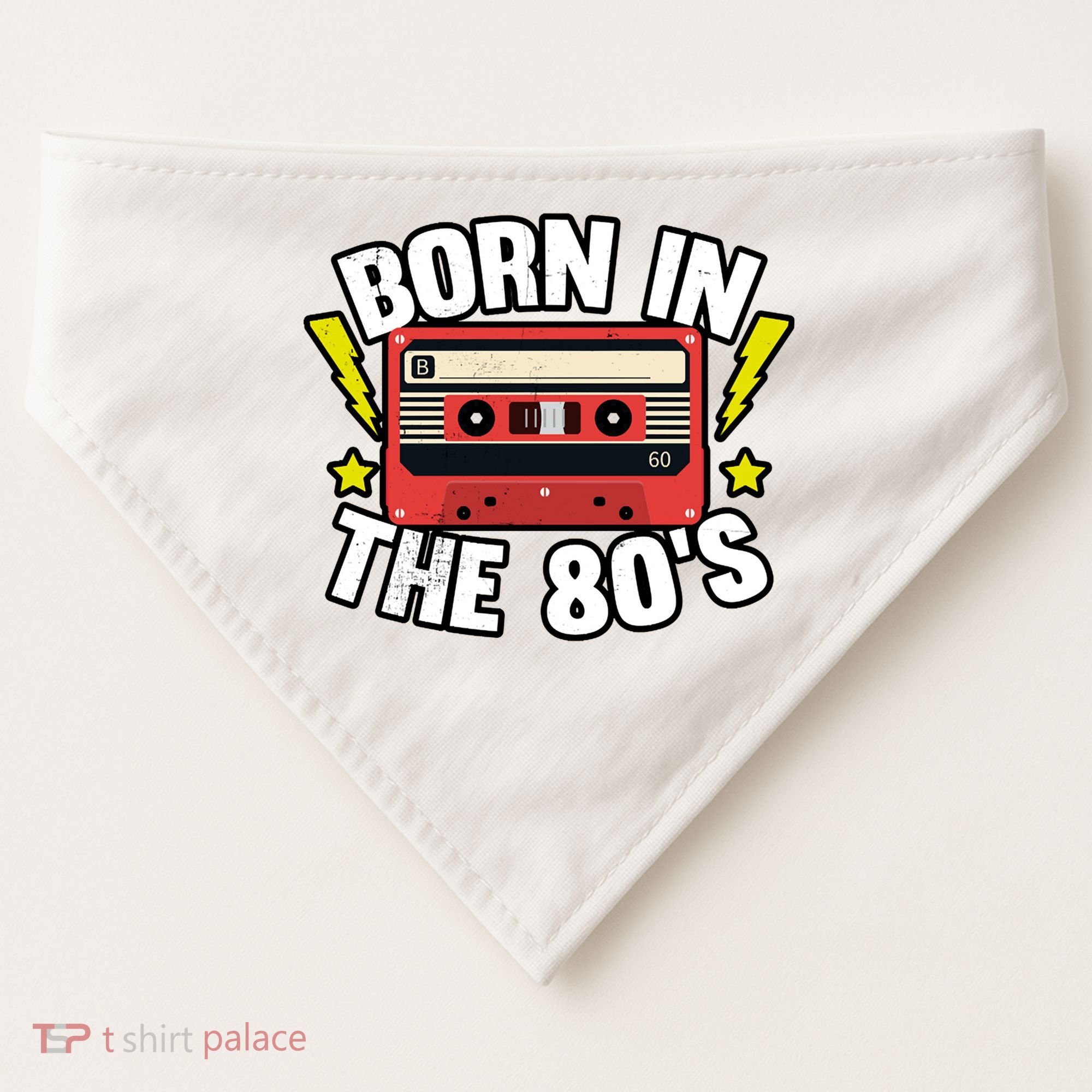 1980 Generation Cassette Retro Party Costume 80S Bro 80S USA-Made Doggie Bandana