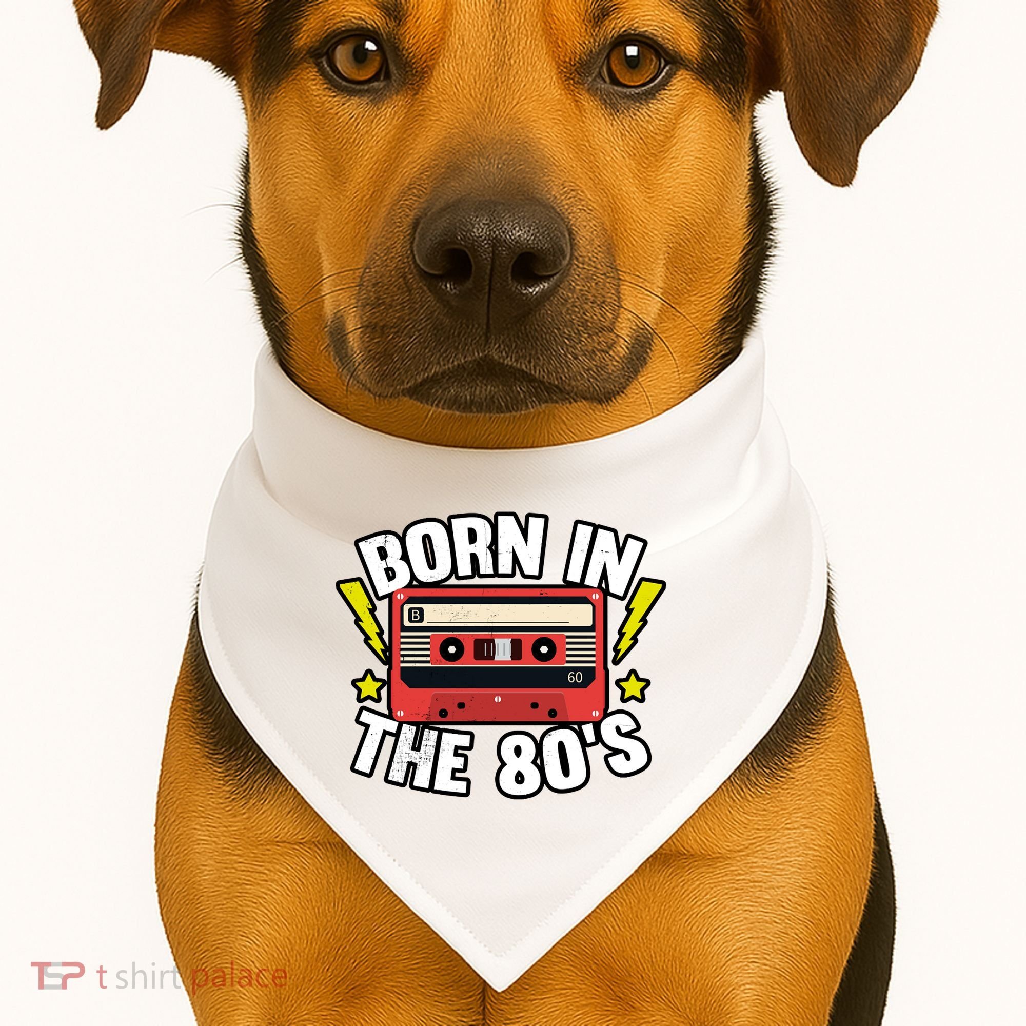1980 Generation Cassette Retro Party Costume 80S Bro 80S USA-Made Doggie Bandana