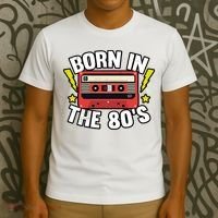 1980 Generation Cassette Retro Party Costume 80S Bro 80S T-Shirt thumb 3