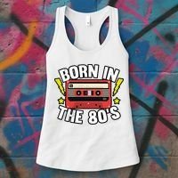 1980 Generation Cassette Retro Party Costume 80S Bro 80S Women's Tank Top thumb 3