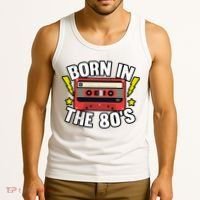 1980 Generation Cassette Retro Party Costume 80S Bro 80S Tank Top thumb 3