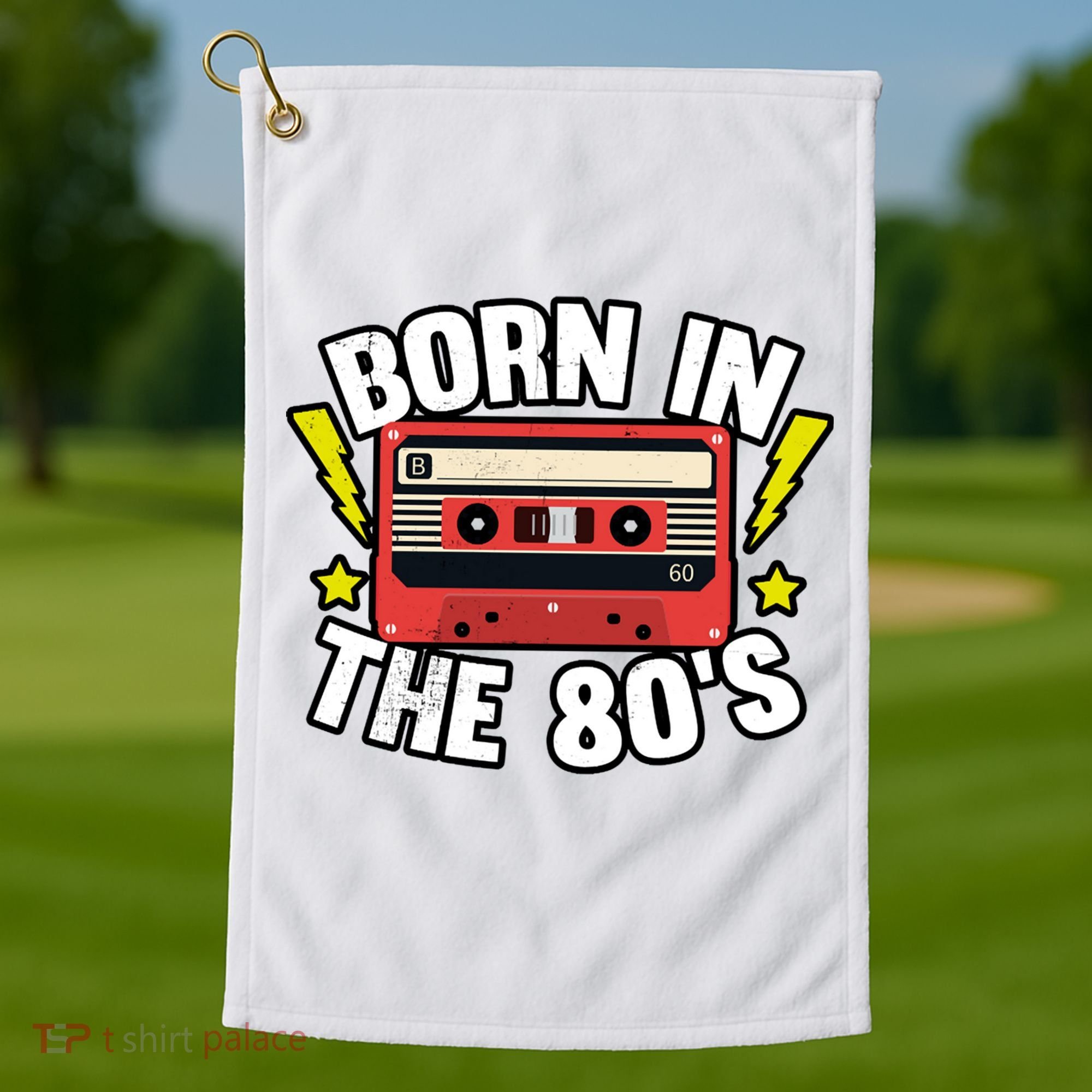 1980 Generation Cassette Retro Party Costume 80S Bro 80S Golf Towel