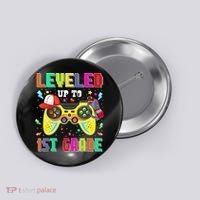 1St Grade Gamer First Day Of First Grade Back To School Button thumb 0