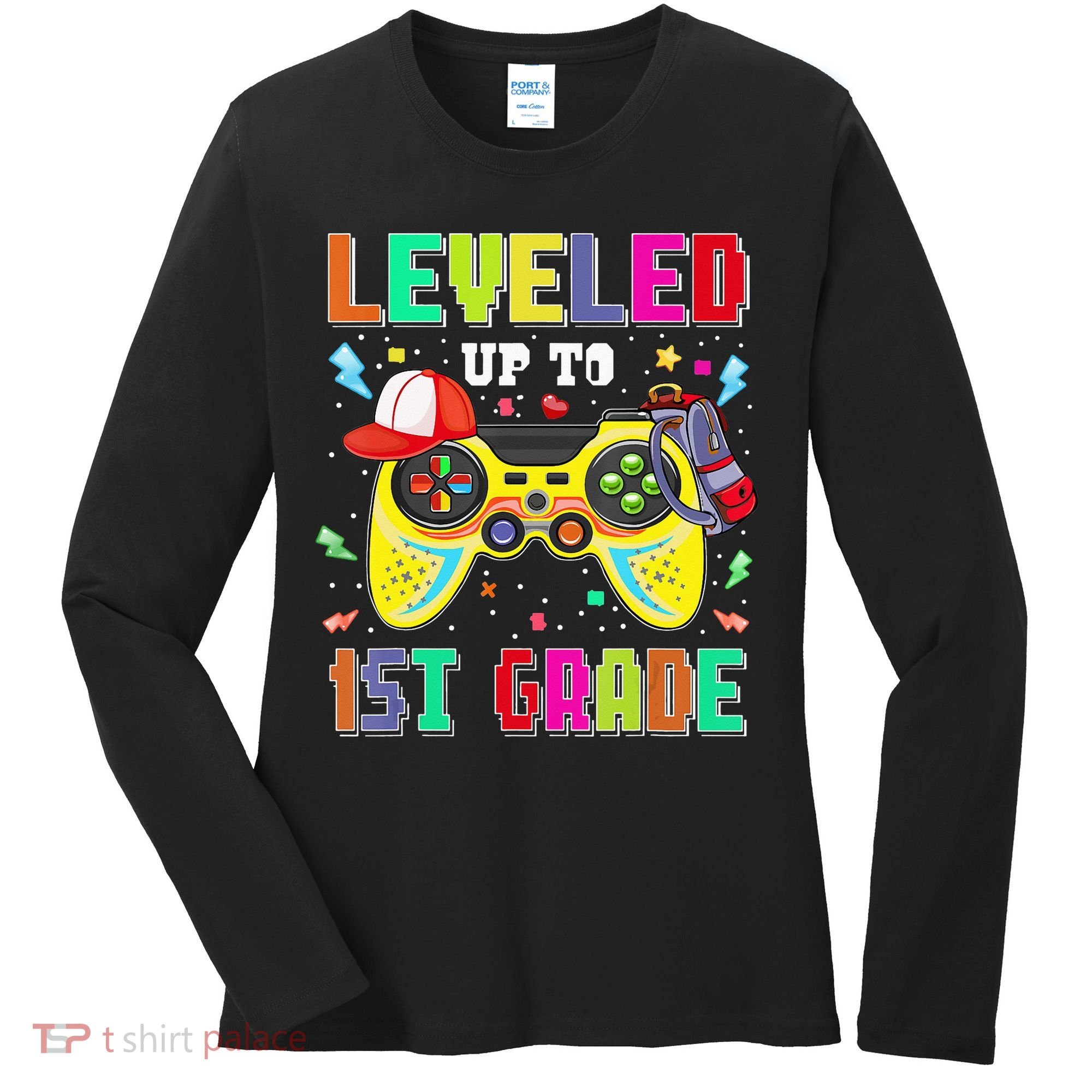 1St Grade Gamer First Day Of First Grade Back To School Women's Long Sleeve Shirt