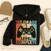 1St Grade Graduation Level Complete Video Games Hoodie thumb 4