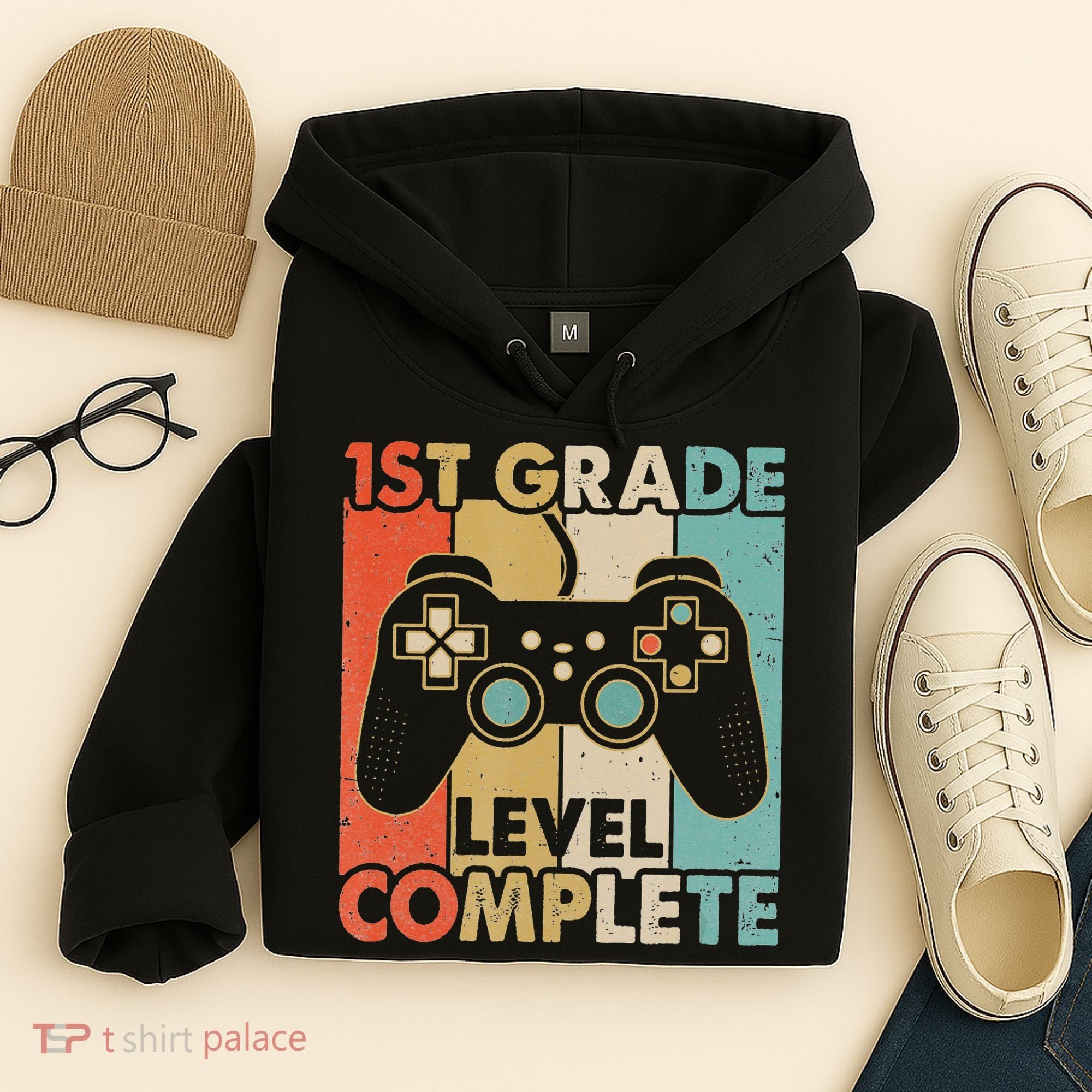 1St Grade Graduation Level Complete Video Games Hoodie