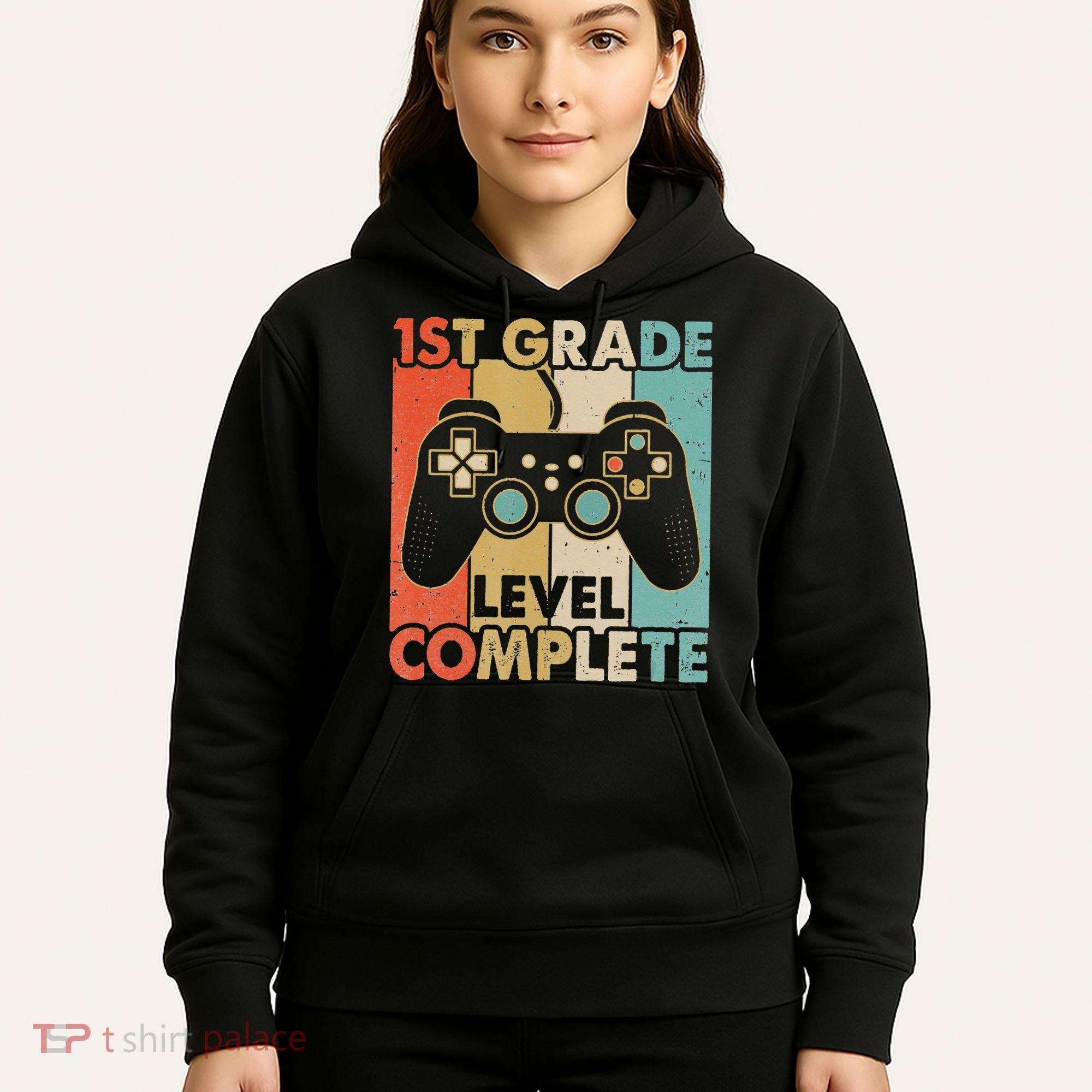 1St Grade Graduation Level Complete Video Games Hoodie