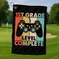 1St Grade Graduation Level Complete Video Games Golf Towel thumb 1
