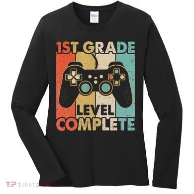 1St Grade Graduation Level Complete Video Games Women's Long Sleeve Shirt