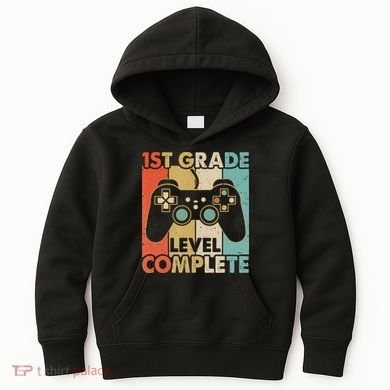 1St Grade Graduation Level Complete Video Games Kids Hoodie