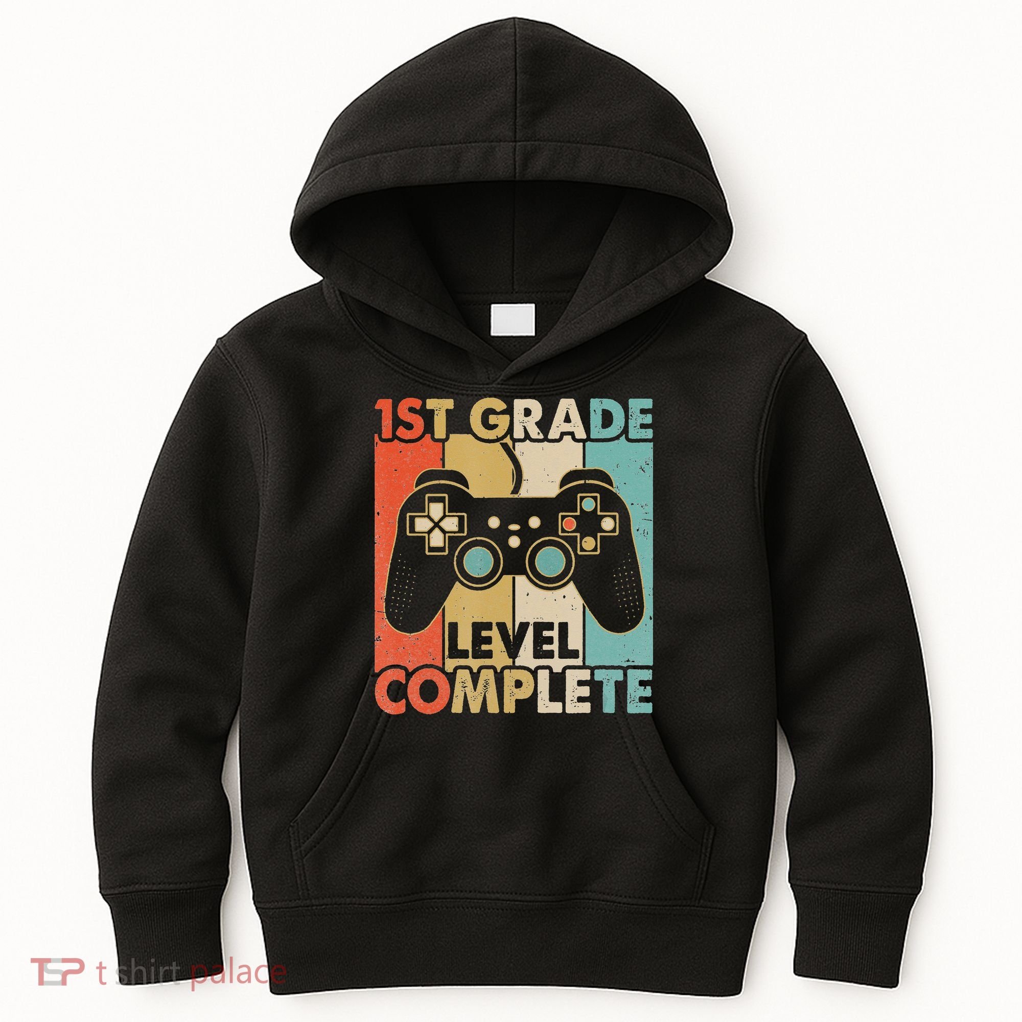 1St Grade Graduation Level Complete Video Games Kids Hoodie