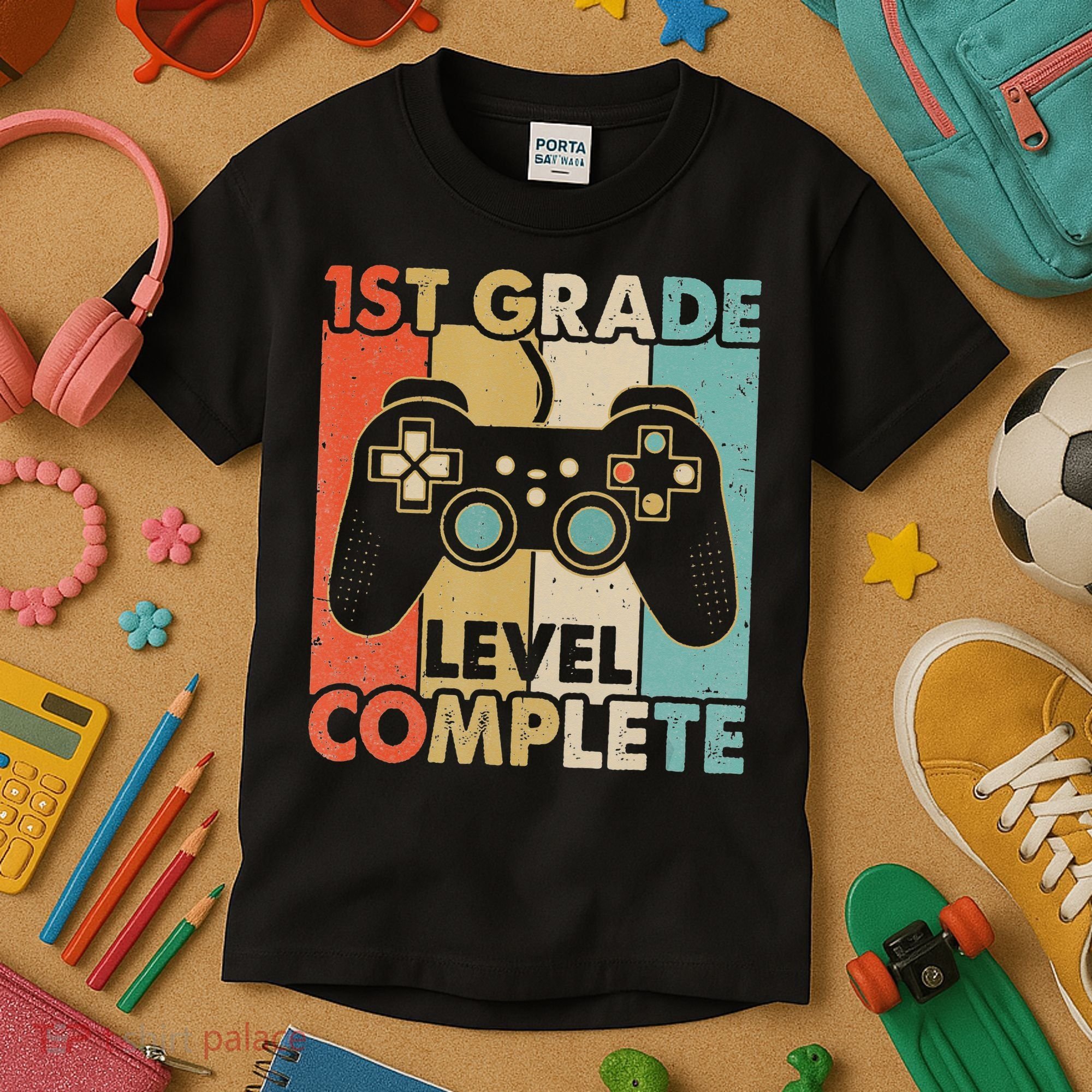 1St Grade Graduation Level Complete Video Games Kids T-Shirt