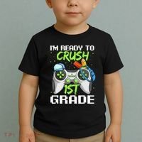 1St Grade Gamer  Ready To Crush First Grade Toddler T-Shirt thumb 2