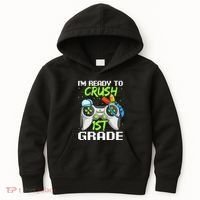 1St Grade Gamer  Ready To Crush First Grade Kids Hoodie thumb 0