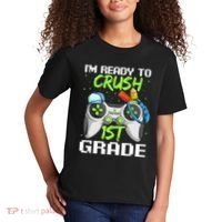 1St Grade Gamer  Ready To Crush First Grade Kids T-Shirt thumb 2