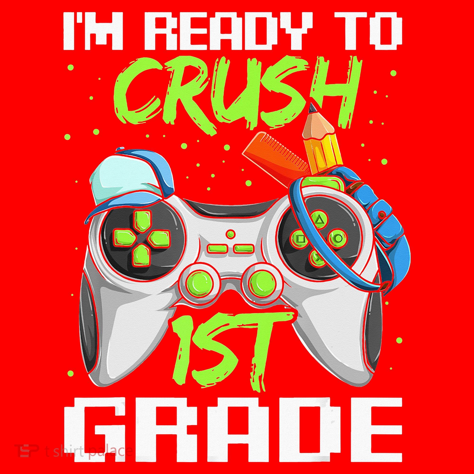 1St Grade Gamer  Ready To Crush First Grade Santa Hat