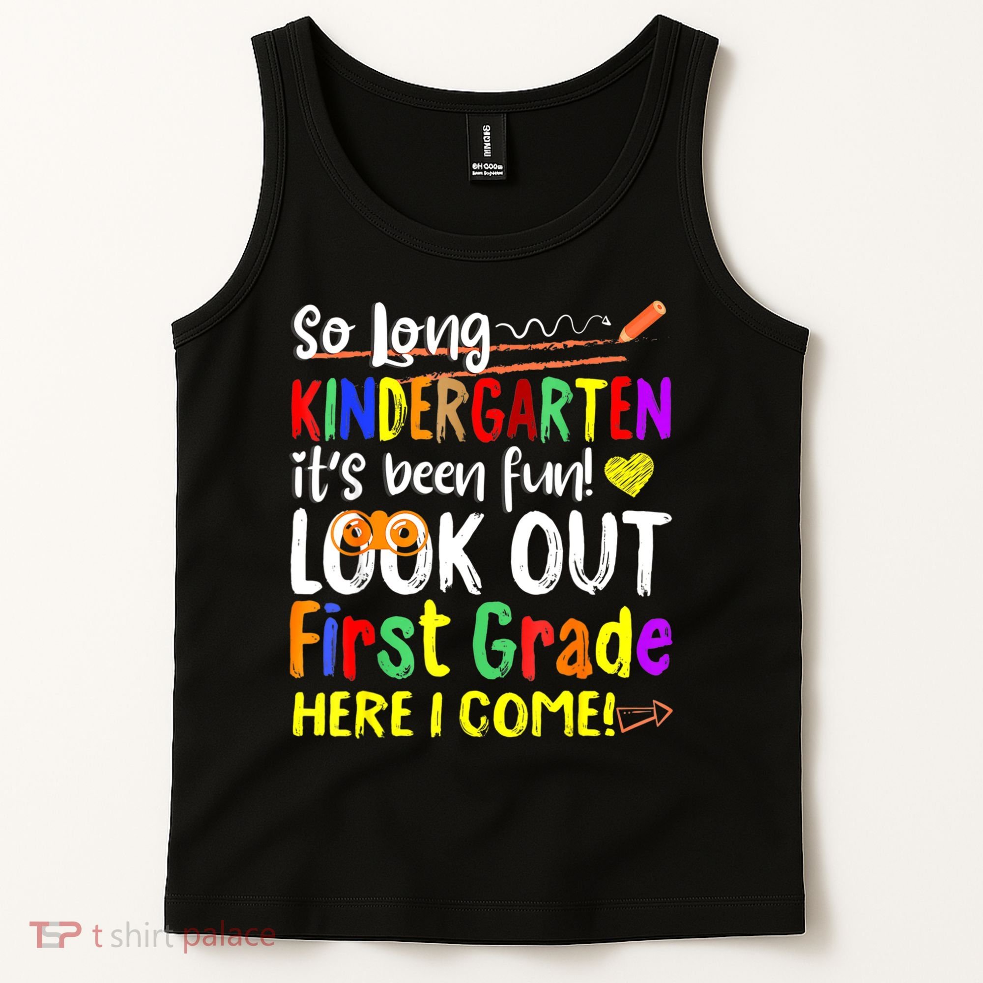 1 Grade Graduation So Long Kindergarten Tank Top