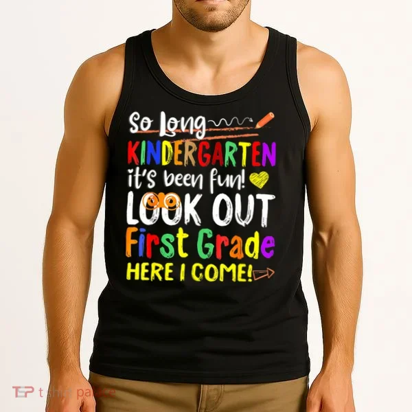 1 Grade Graduation So Long Kindergarten Tank Top