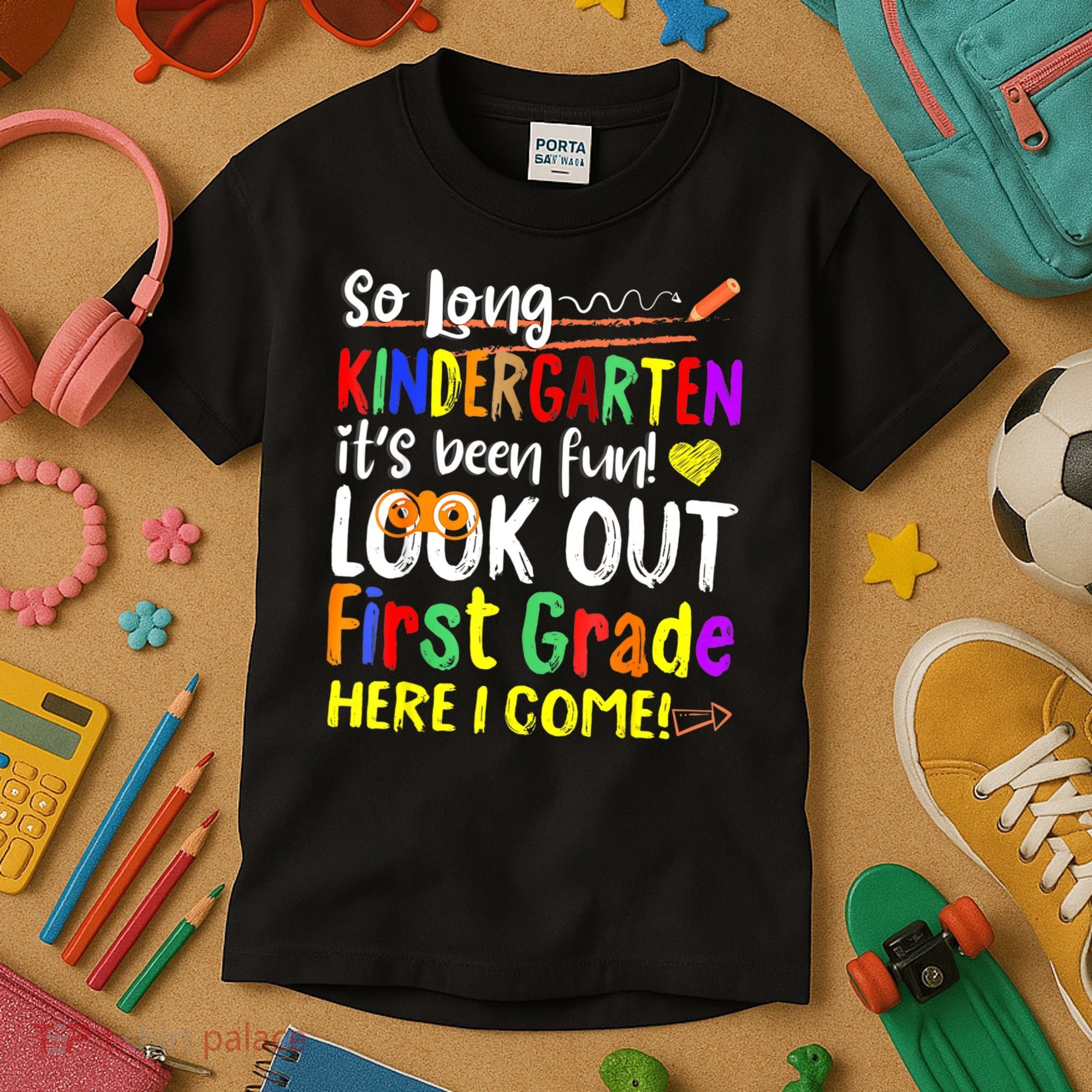 1 Grade Graduation So Long Kindergarten Kids T-Shirt