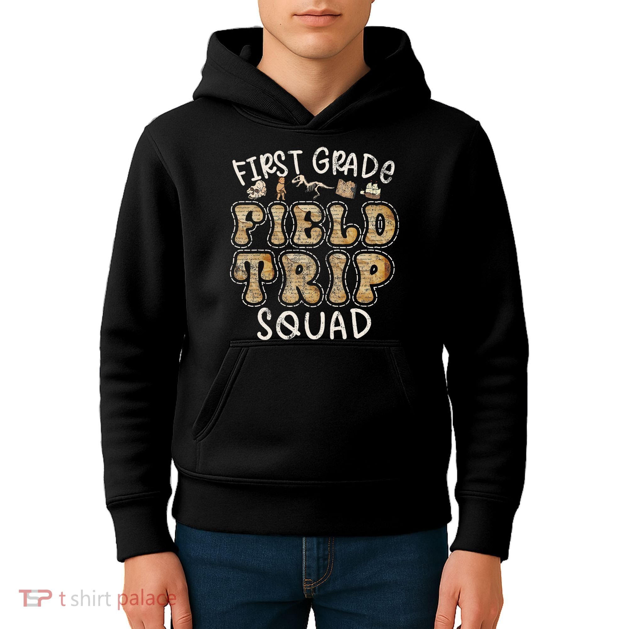 1st Grade History Museum Field Trip Squad Teacher Student Kids Hoodie
