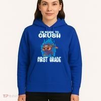 1St Grade Im Ready To Crush First Grade Ninja Gift Hoodie thumb 5