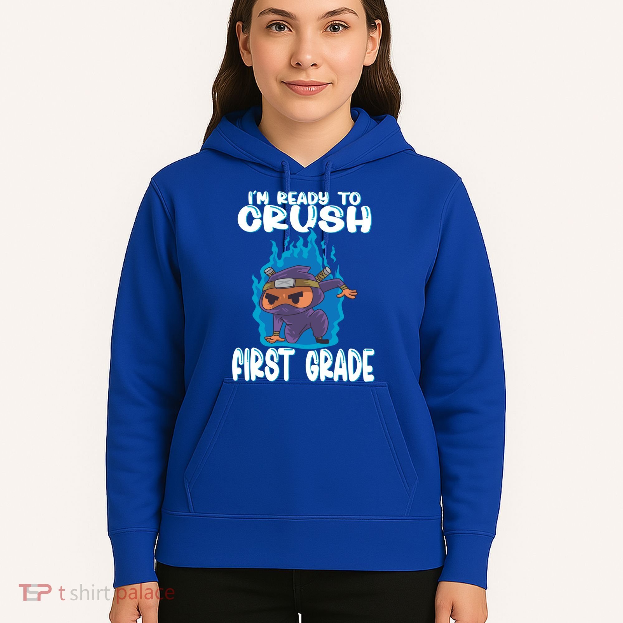 1St Grade Im Ready To Crush First Grade Ninja Gift Hoodie