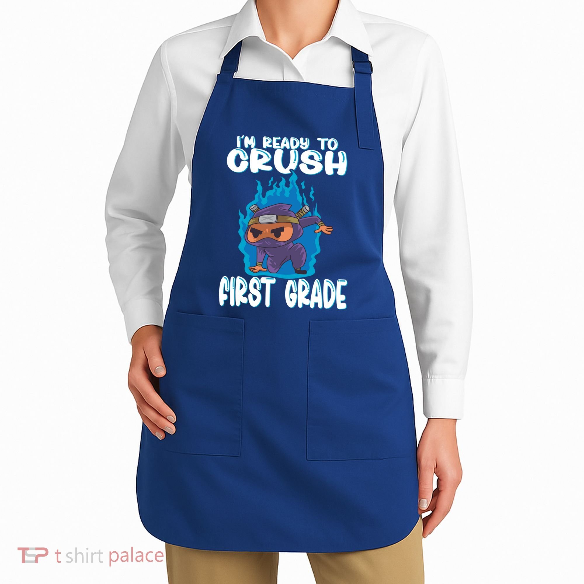 1St Grade Im Ready To Crush First Grade Ninja Gift Apron