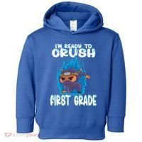 1St Grade Im Ready To Crush First Grade Ninja Gift Toddler Hoodie thumb 0