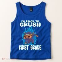 1St Grade Im Ready To Crush First Grade Ninja Gift Tank Top thumb 2