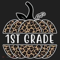 1st Grade Leopard Pumpkin Women's Sweatshirt thumb 2