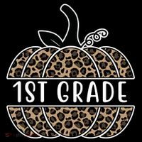 1st Grade Leopard Pumpkin Coaster thumb 2