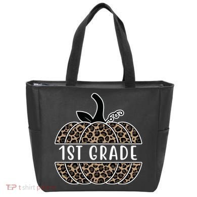 1st Grade Leopard Pumpkin Tote Bag