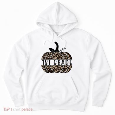 1st Grade Leopard Pumpkin Hoodie