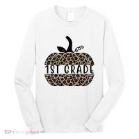 1st Grade Leopard Pumpkin Long Sleeve Shirt thumb 0