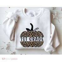 1st Grade Leopard Pumpkin Sweatshirt thumb 2