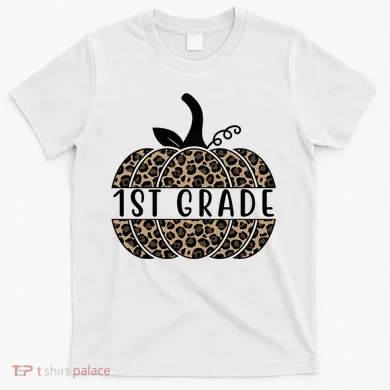 1st Grade Leopard Pumpkin T-Shirt