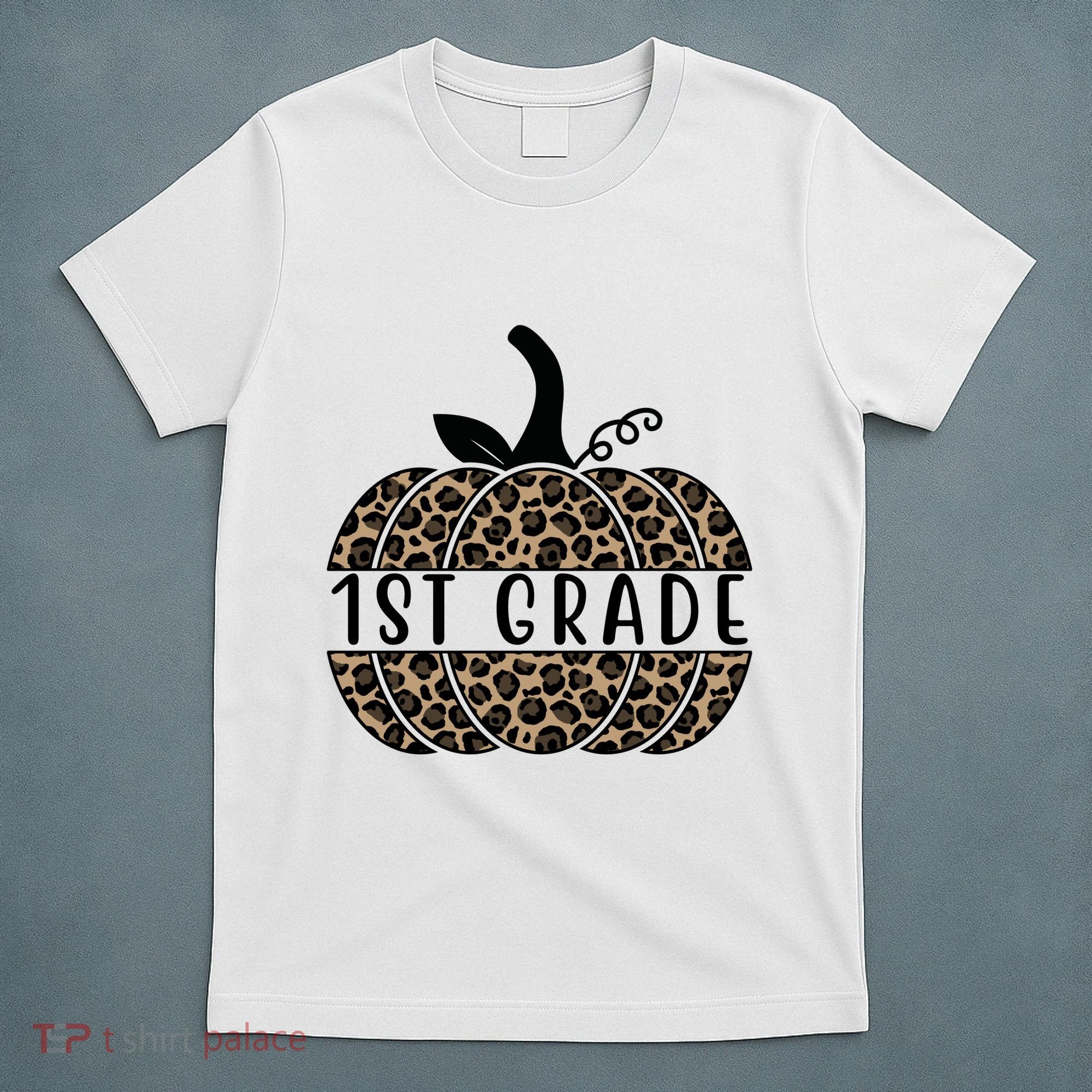 1st Grade Leopard Pumpkin T-Shirt