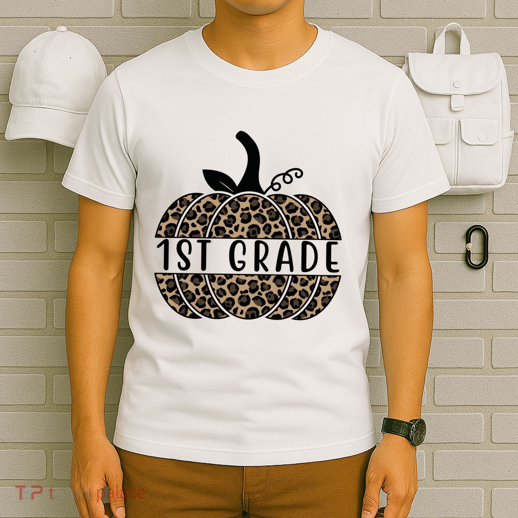 1st Grade Leopard Pumpkin T-Shirt