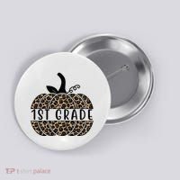 1st Grade Leopard Pumpkin Button thumb 0